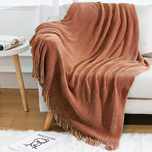 Knitted Throw Blanket for Couch 50 x 60