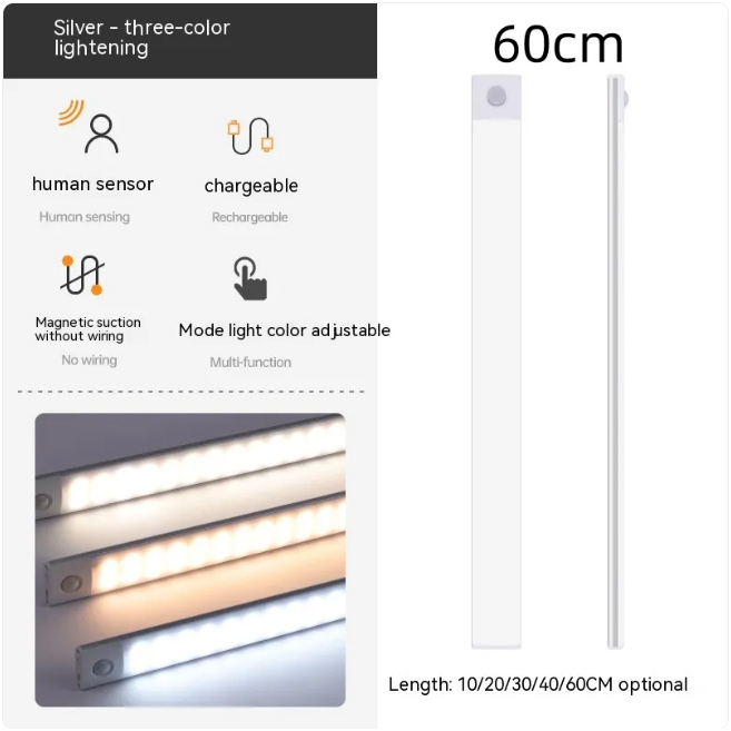 Smart Magnetic LED Cabinet Light for Home, Office, or Closet