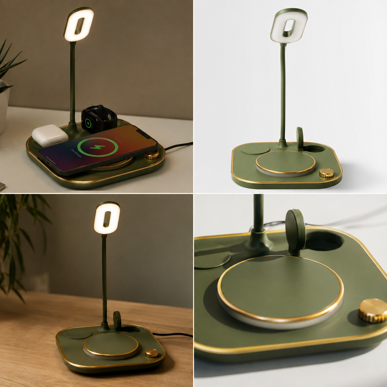 LetLex 3-in-1 LED Desk Lamp & Qi Wireless Charger