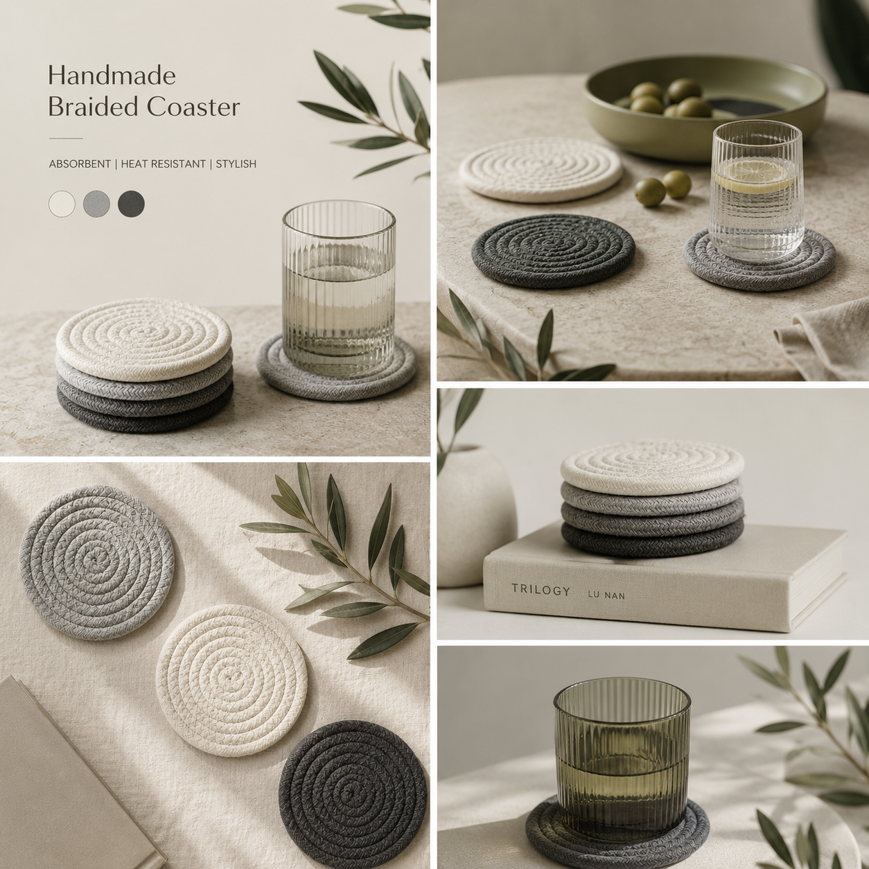 Braided Fabric Drink Coaster